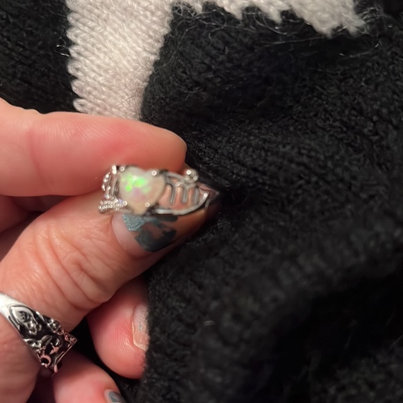 SOLD🧿🧿🧿🧿🧿🧿🧿SILVER FIRE 🔥 OPAL MOM 💍 RING 925 SZ.9🆕🏷️ - Picture 8 of 16